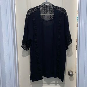 Large Moral Fiber Black Cardigan